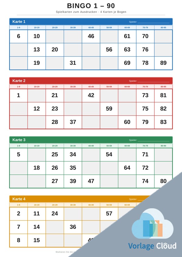 bingo karten 1 90 ausdrucken pdf