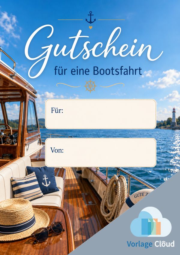 bootsfahrt gutschein vorlage