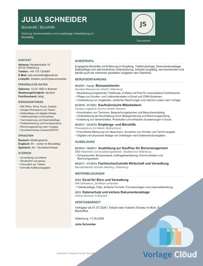 bürokraft bewerbung