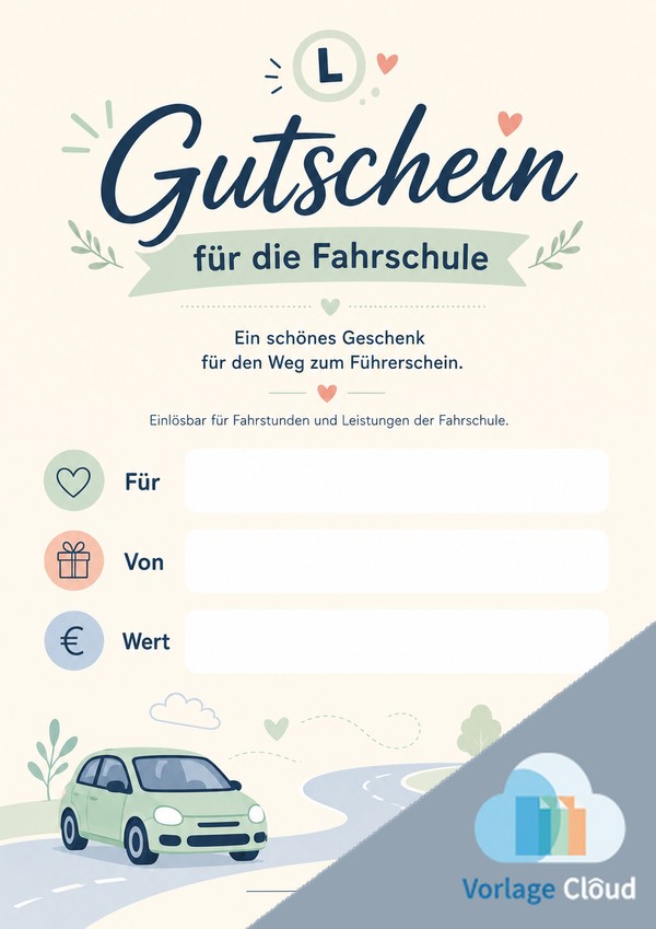 fahrschule gutschein zum ausdrucken