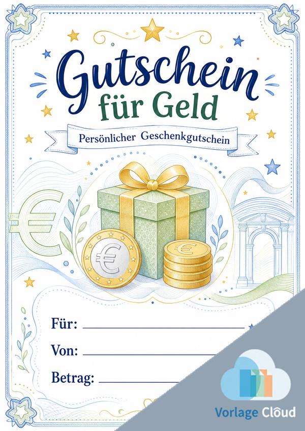 geld gutschein vorlage