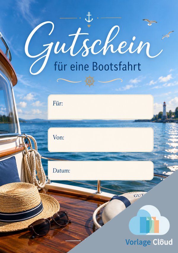 gutschein bootsfahrt vorlage