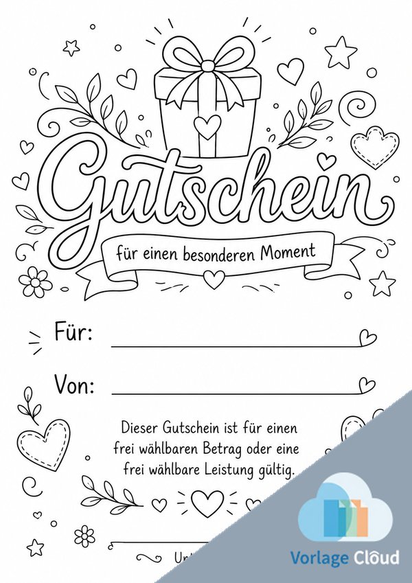 gutschein schwarz weiss muster