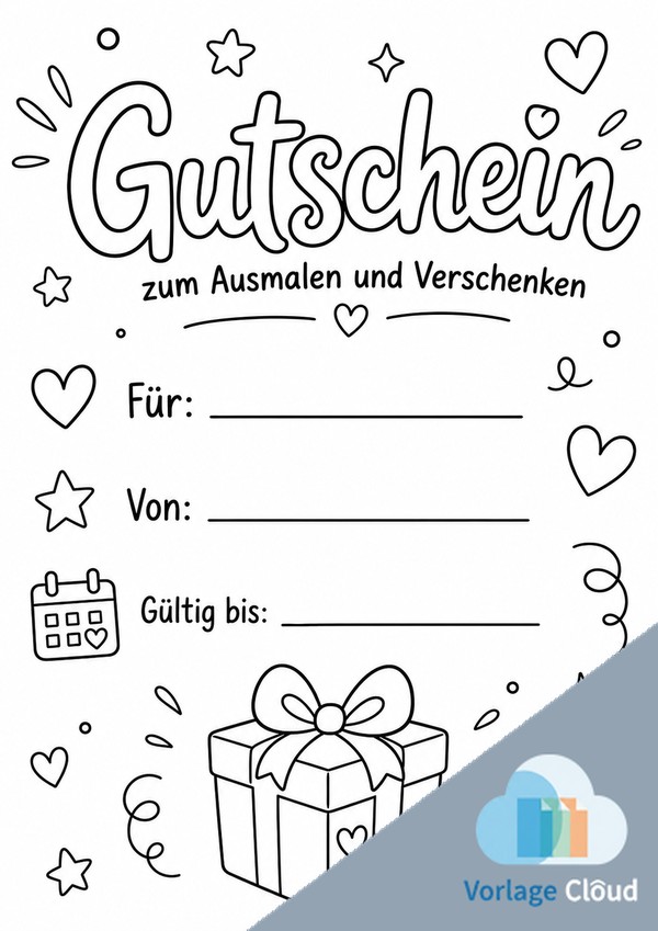gutschein schwarz weiss vorlagen