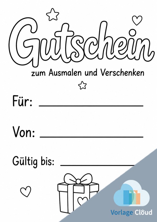 gutschein schwarz weiss zum ausdrucken