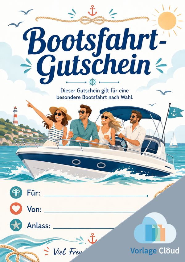 gutschein vorlage bootsfahrt