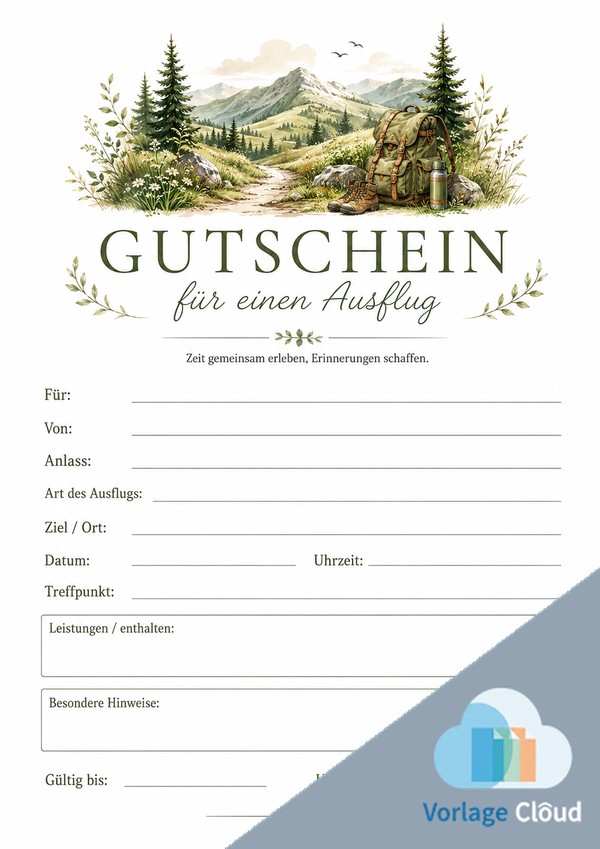 gutschein vorlage kurzurlaub