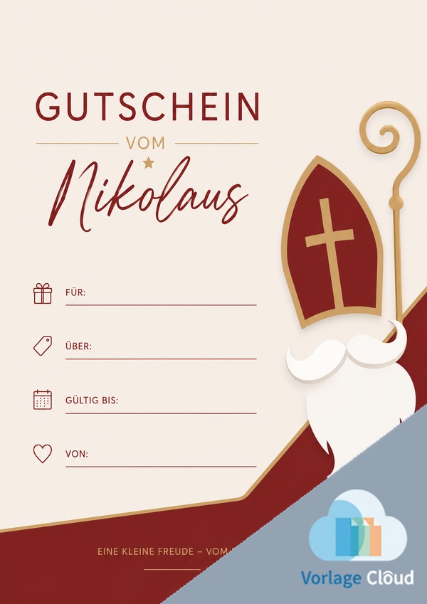 gutschein vorlage nikolaus zum ausdrucken