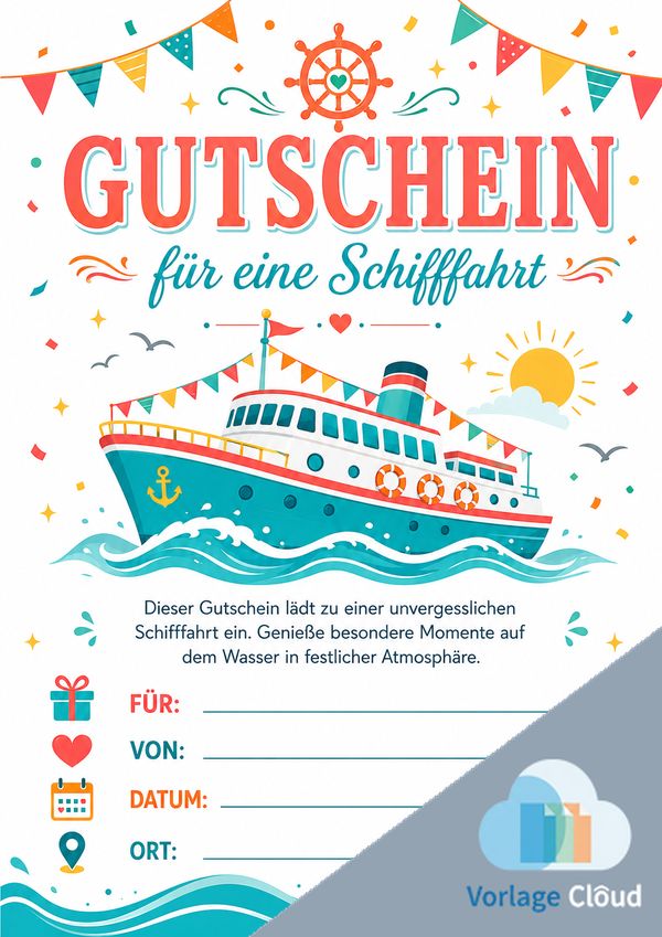 gutschein vorlage schifffahrt kostenlos