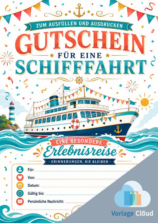 gutschein vorlage schifffahrt