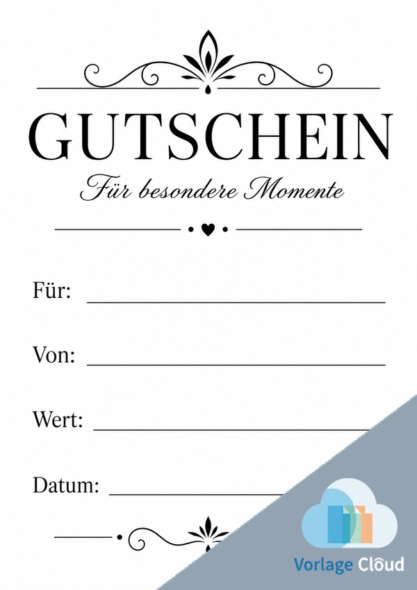 gutschein vorlage schwarz weiss