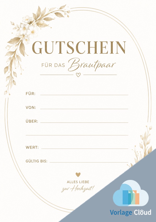 gutschein vorlagen hochzeit kostenlos