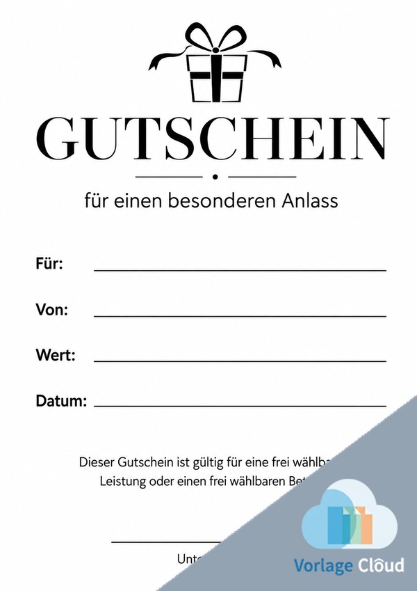 gutschein vorlagen schwarz weiss