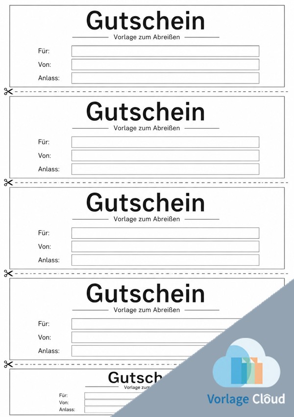 gutscheinheft vorlage zum abreissen