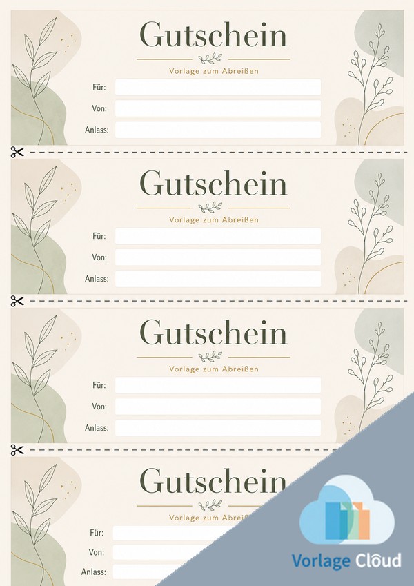 gutscheinheft zum abreissen