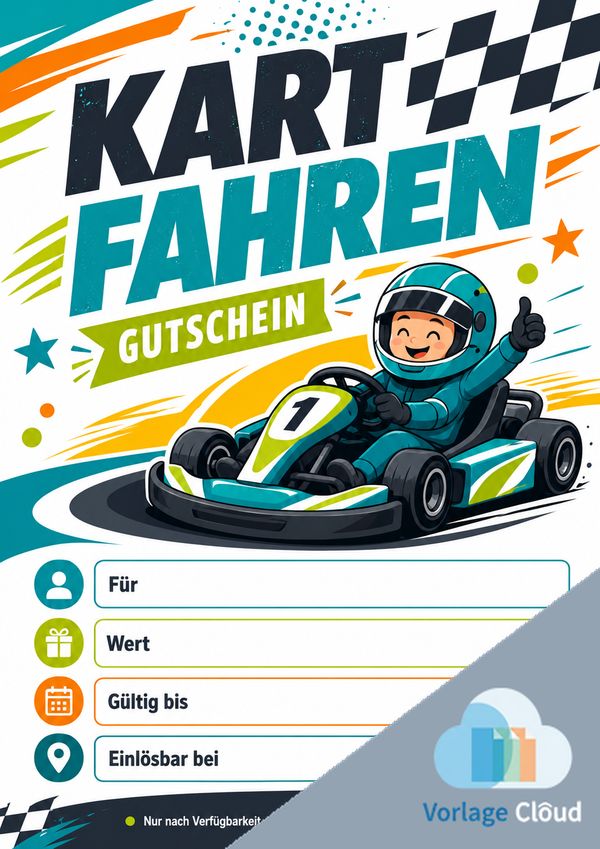 kart gutschein vorlage kostenlos