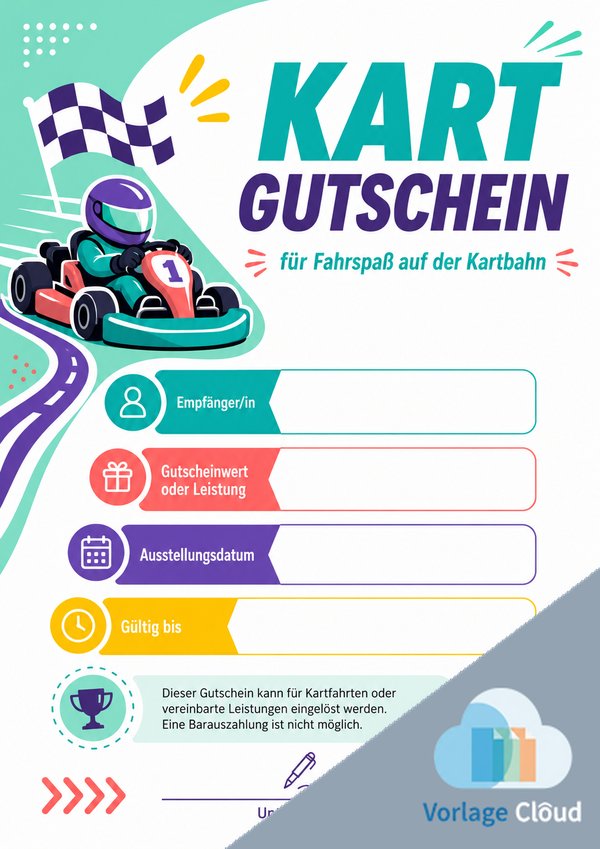 kart gutschein vorlage