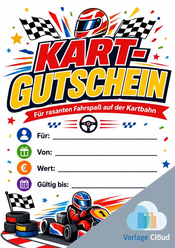kart gutschein vorlage zum downloaden