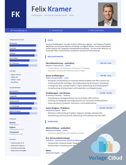 lebenslauf grafikdesigner