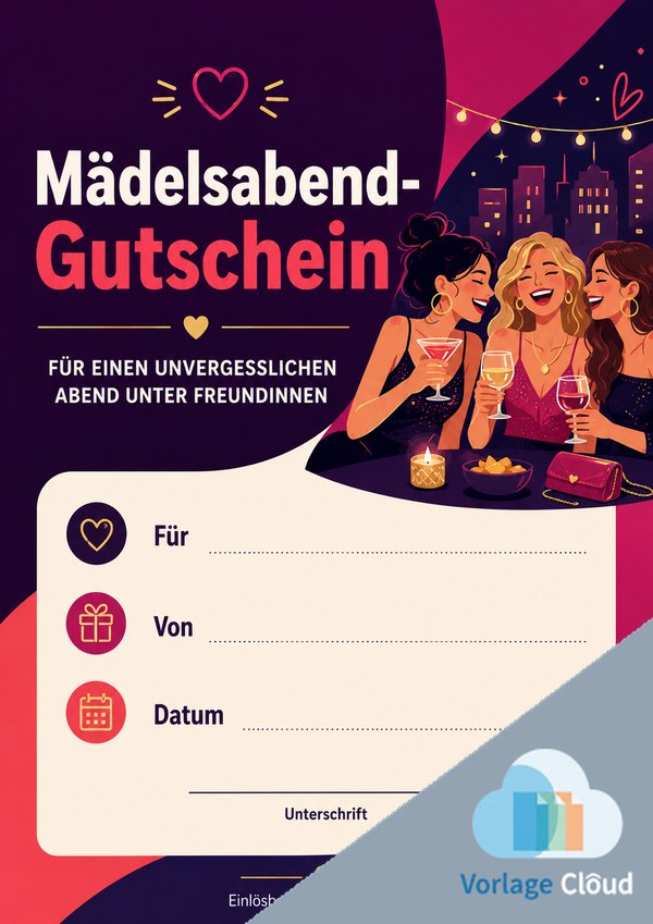 mädelsabend gutschein vorlage