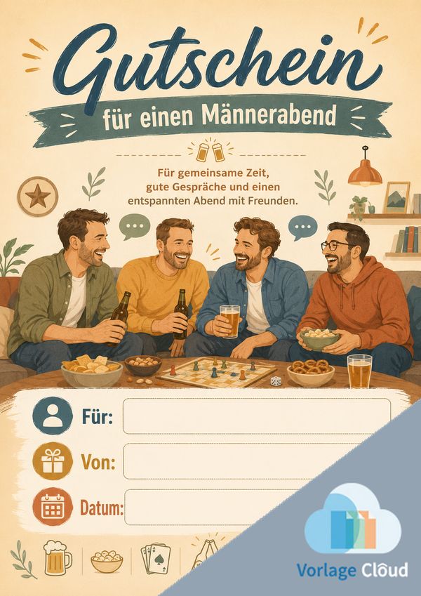 männerabend gutschein vorlage