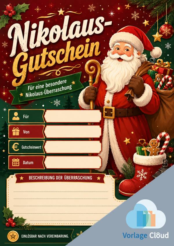 nikolaus gutschein vorlage