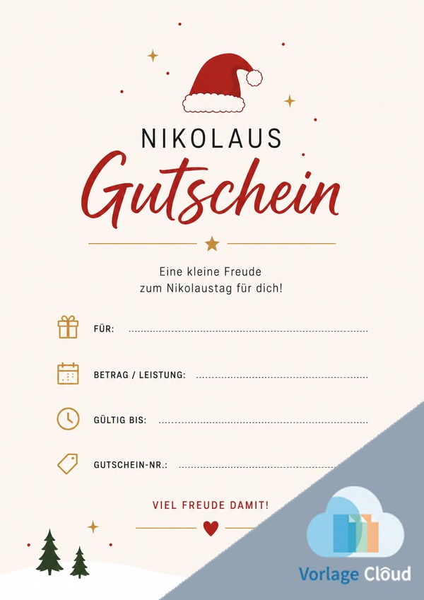 nikolaus gutschein vorlage zum herunterladen
