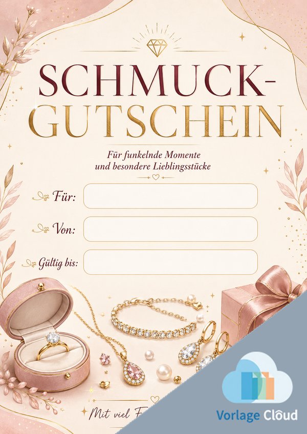 schmuck gutschein muster