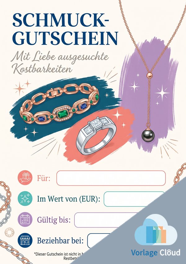 schmuck gutschein zum ausdrucken