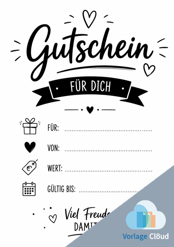 schwarz weiss gutschein zum ausdrucken