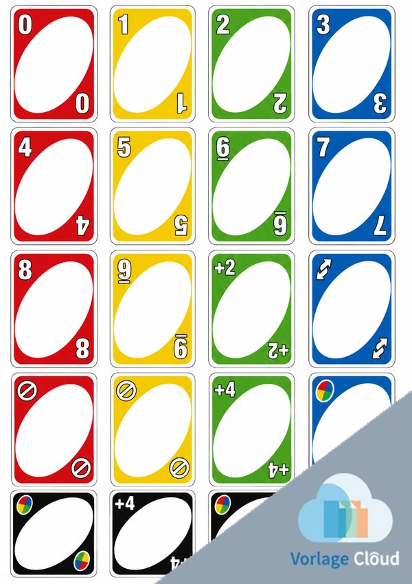 Uno Karten Vorlage Zum Ausdrucken Wm