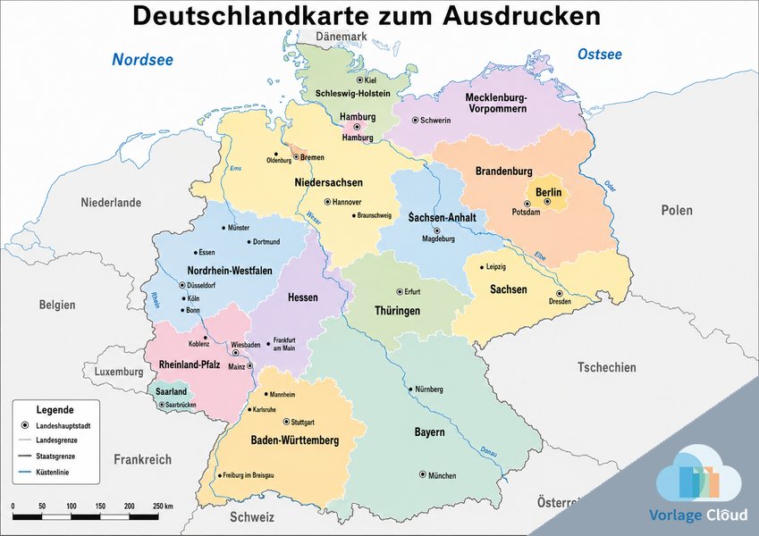 deutschlandkarte bundesländer