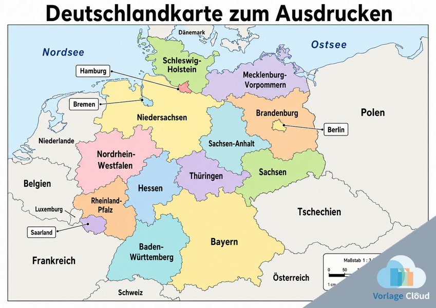 deutschlandkarte mit bundesländer