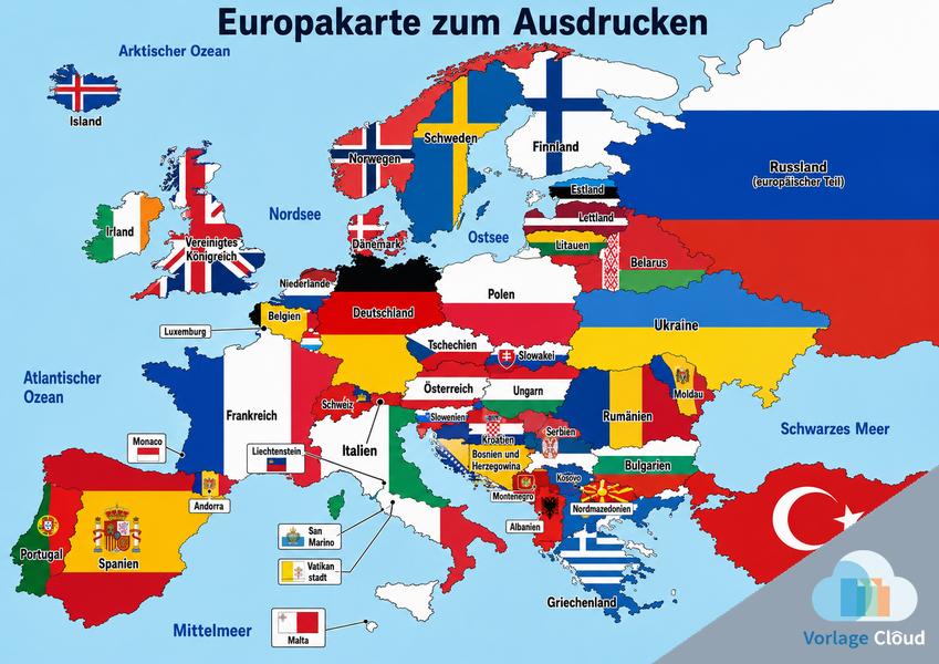 europa karte umriss