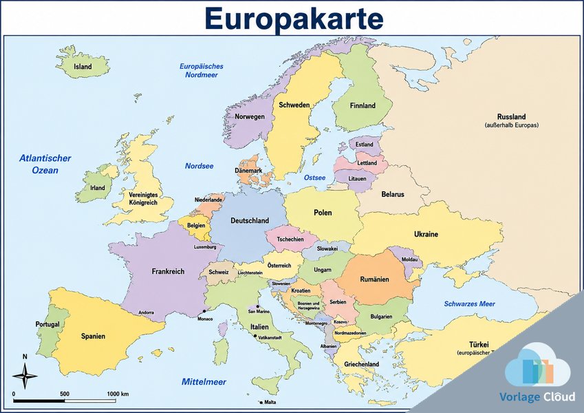 europakarte map