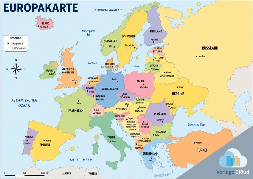 landkarte europa kostenlos