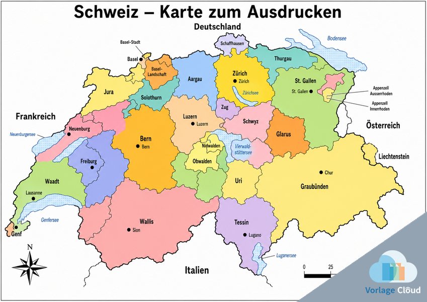 landkarte schweiz kantone