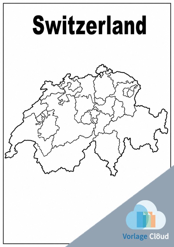 landkarte schweiz schwarz und weiss