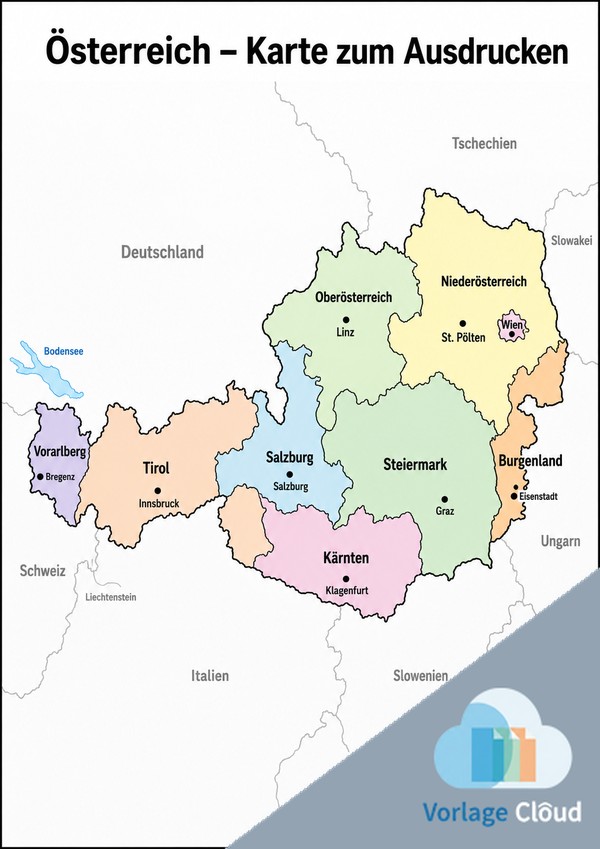 landkarte von österreich