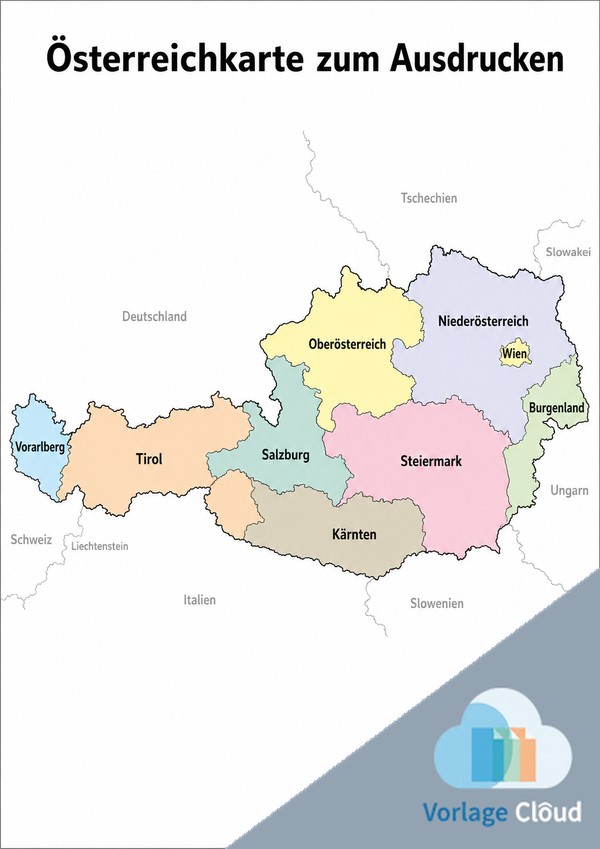 österreich karte mit städten