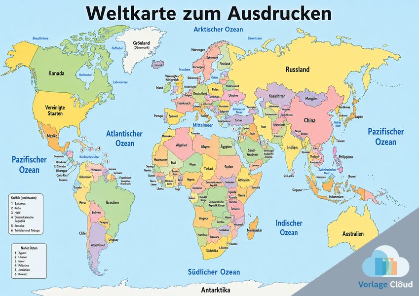 weltkarte mit ländern