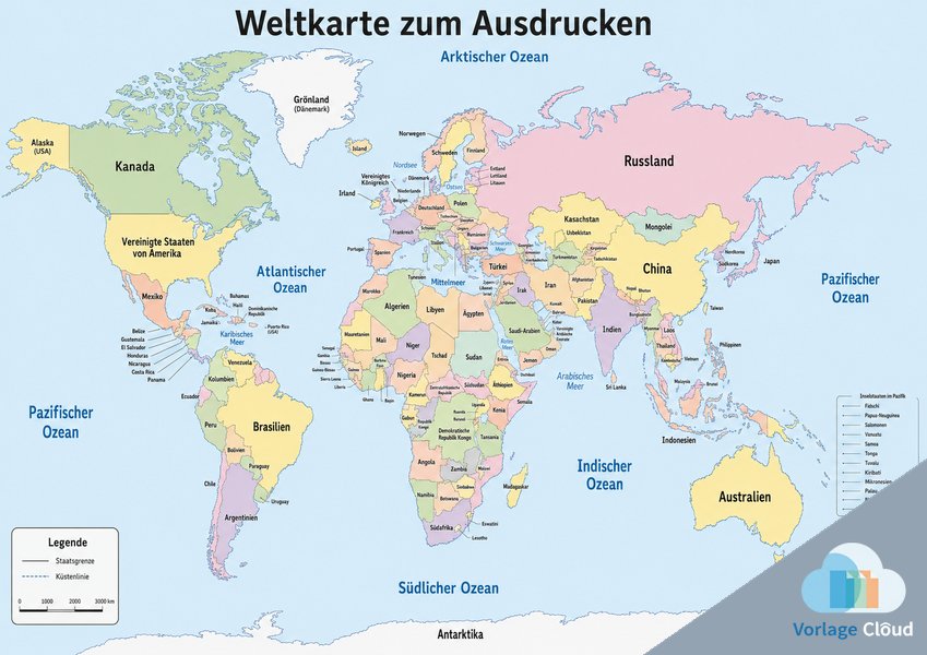 weltkarte zum ausdrucken