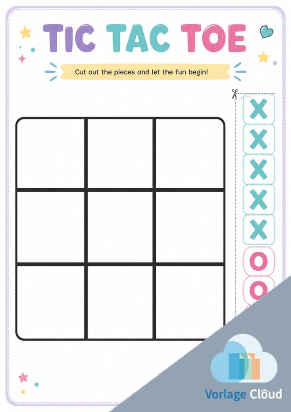ausdrucken tic tac toe spiel