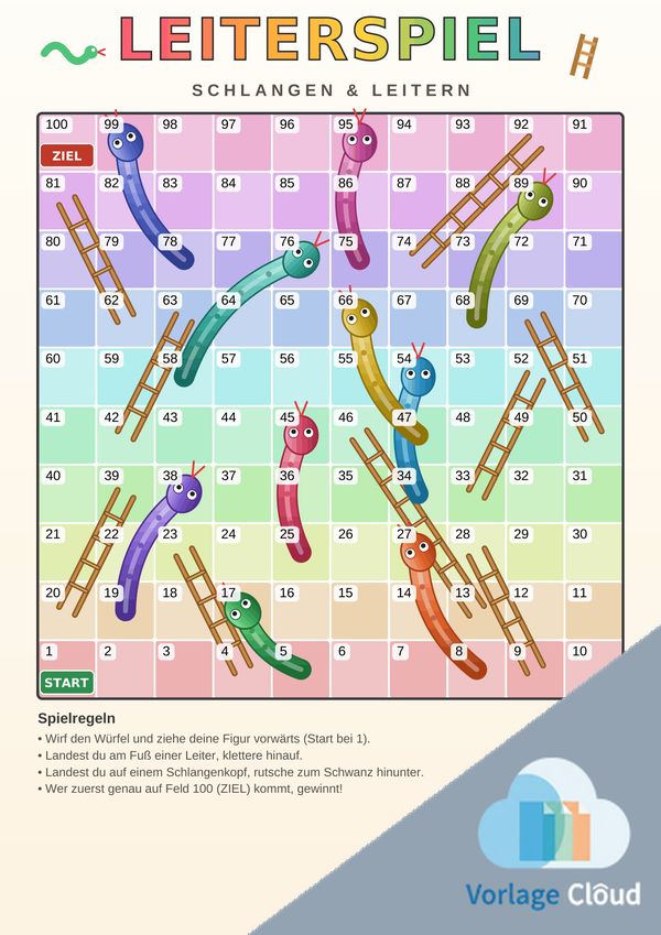 Leiterspiel Vorlage Zum Ausdrucken