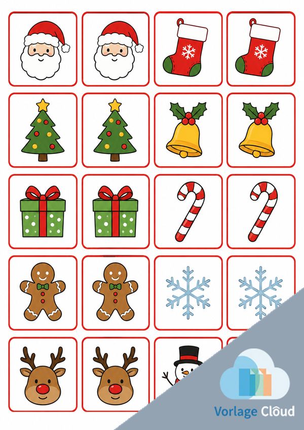 memory weihnachts zum ausdrucken