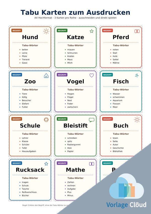 tabu karten zum ausdrucken