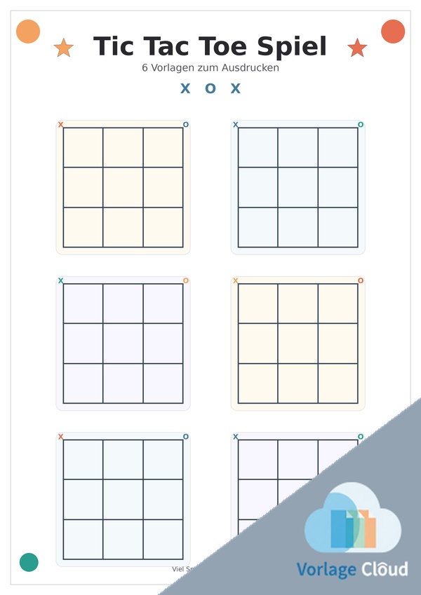 tic tac toe spiel zum ausdrucken