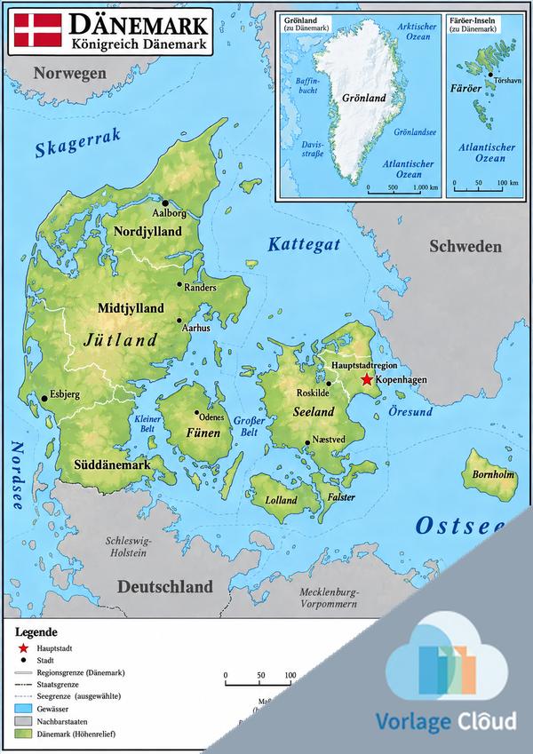 dänemark landkarte