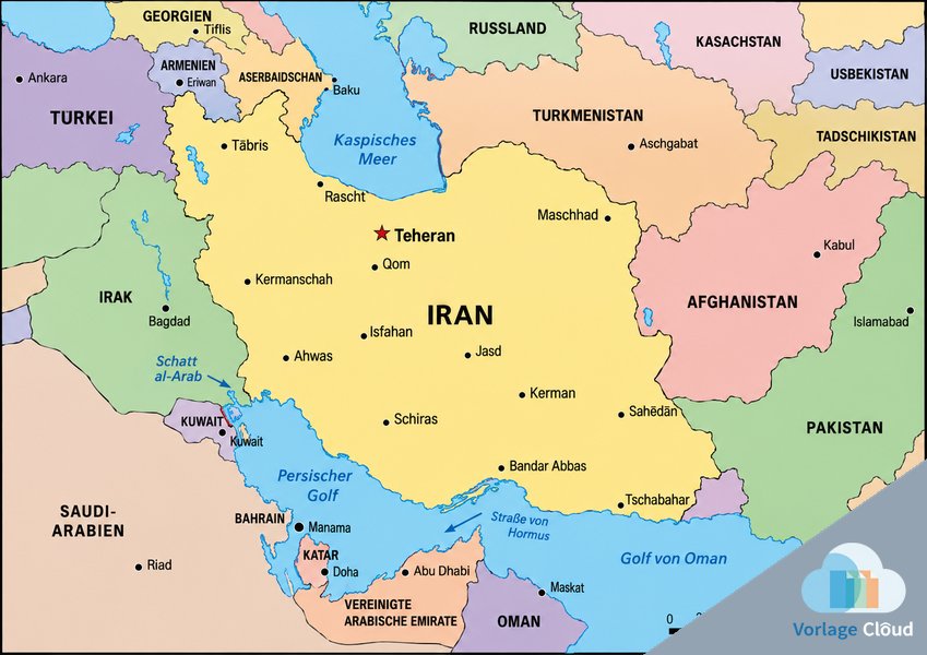 landkarte Iran