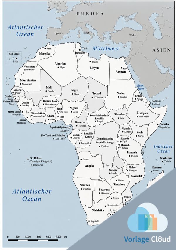 landkarte afrika länder wm